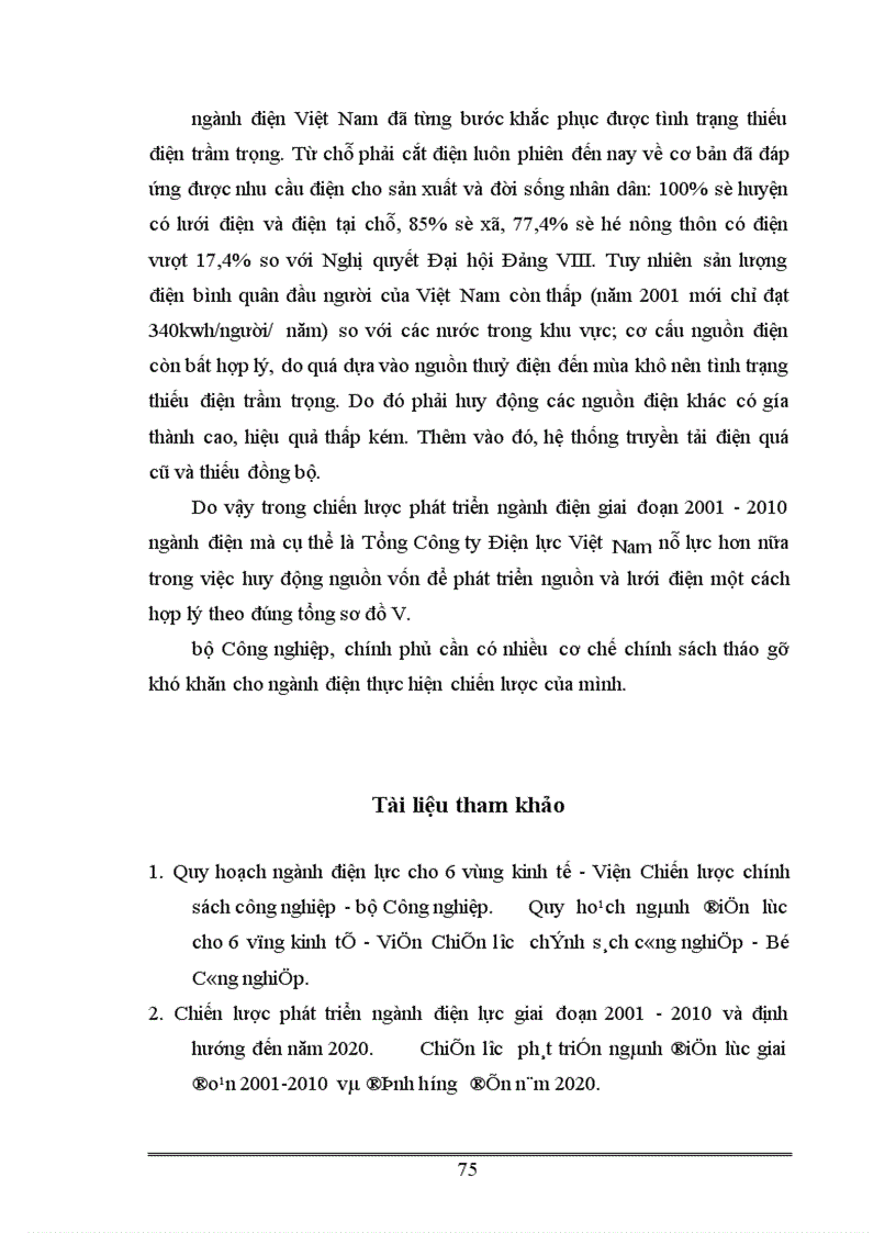image for page Một số giải pháp thực hiện chiến lược phát triển ngành Điện lực giai đoạn 2001 - 2010