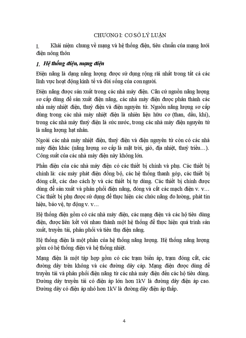 image for page Khái niệm chung về mạng và hệ thống điện, tiêu chuẩn của mạng lưới điện nông thôn