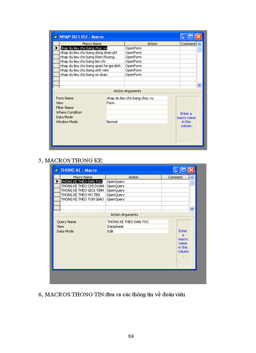 image for page Chương trình ứng dụng bằng ngôn ngữ Microsoft Access vào “ quản lý đoàn viên“