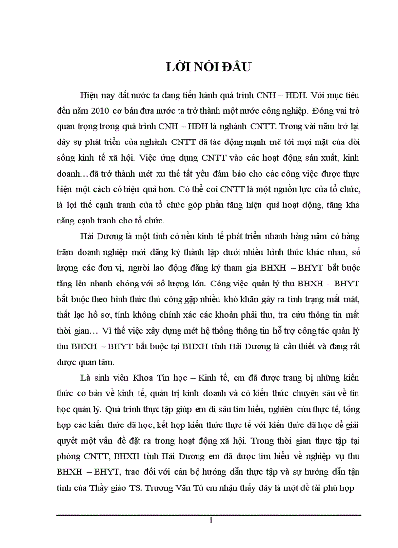 image for page Xây dựng hệ thống thông tin hỗ trợ công tác quản lý thu BHXH – BHYT bắt buộc tại BHXH tỉnh Hải Dương