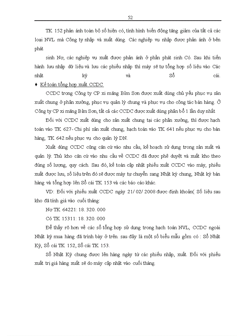 image for page Hoàn thiện kế toán nguyên vật liệu, công cụ dụng cụ tại Công ty Cổ phần Xi măng Bỉm Sơn