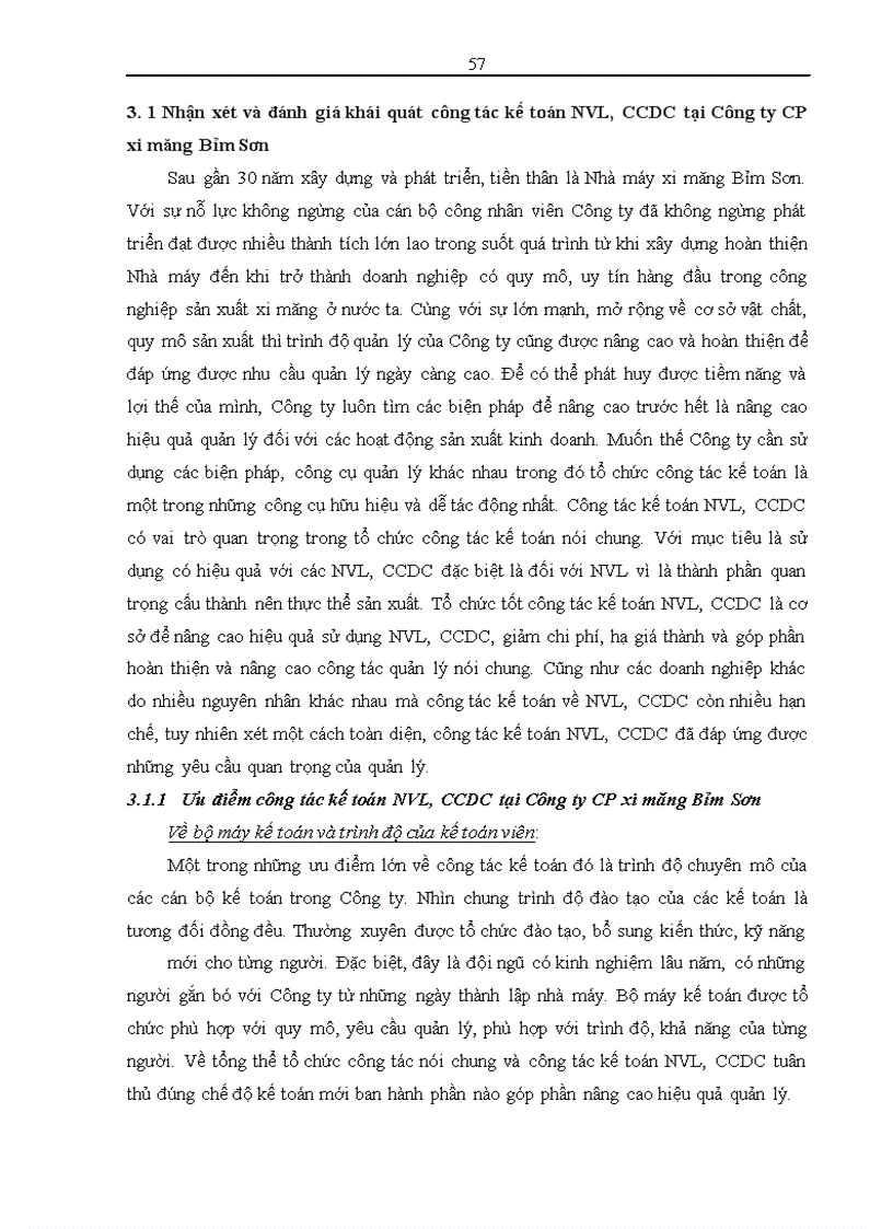 image for page Hoàn thiện kế toán nguyên vật liệu, công cụ dụng cụ tại Công ty Cổ phần Xi măng Bỉm Sơn