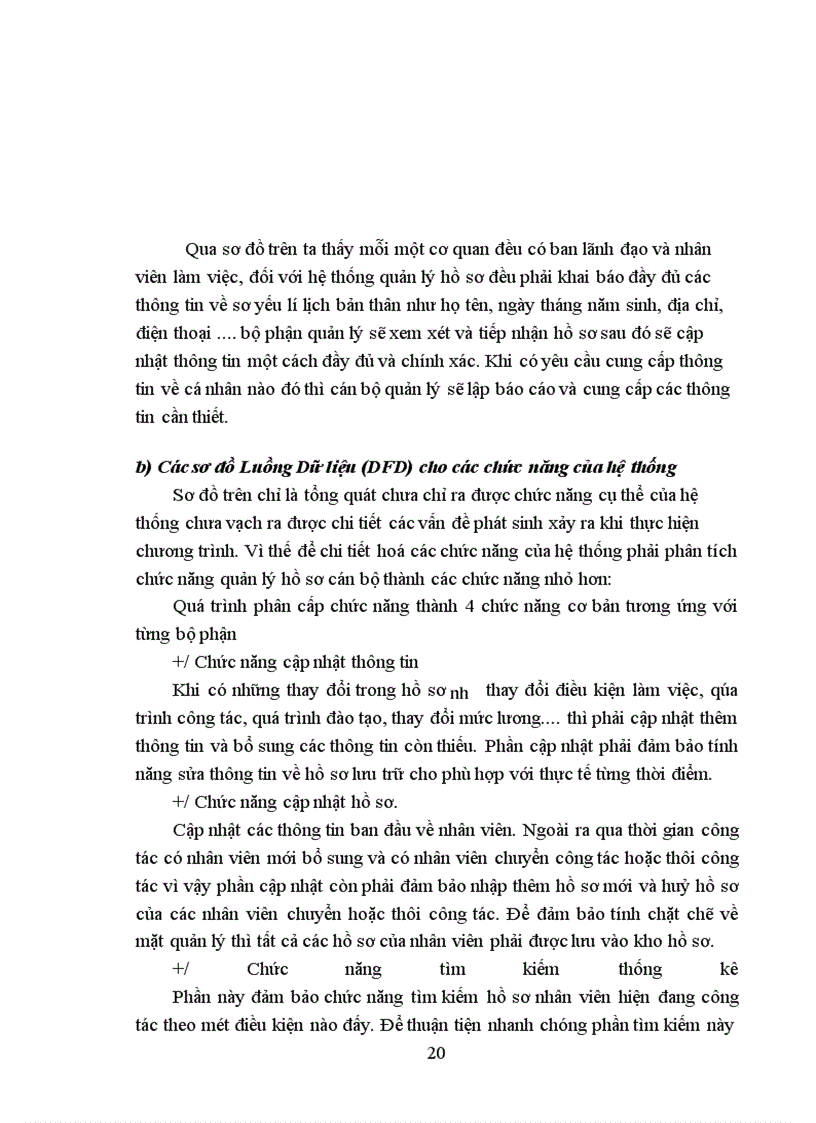 image for page Phân tích thiết kế hệ thống quản lý hồ sơ cán bộ công ty Dịch vụ Thương mại số 1- Tổng công ty Dệt may Việt nam