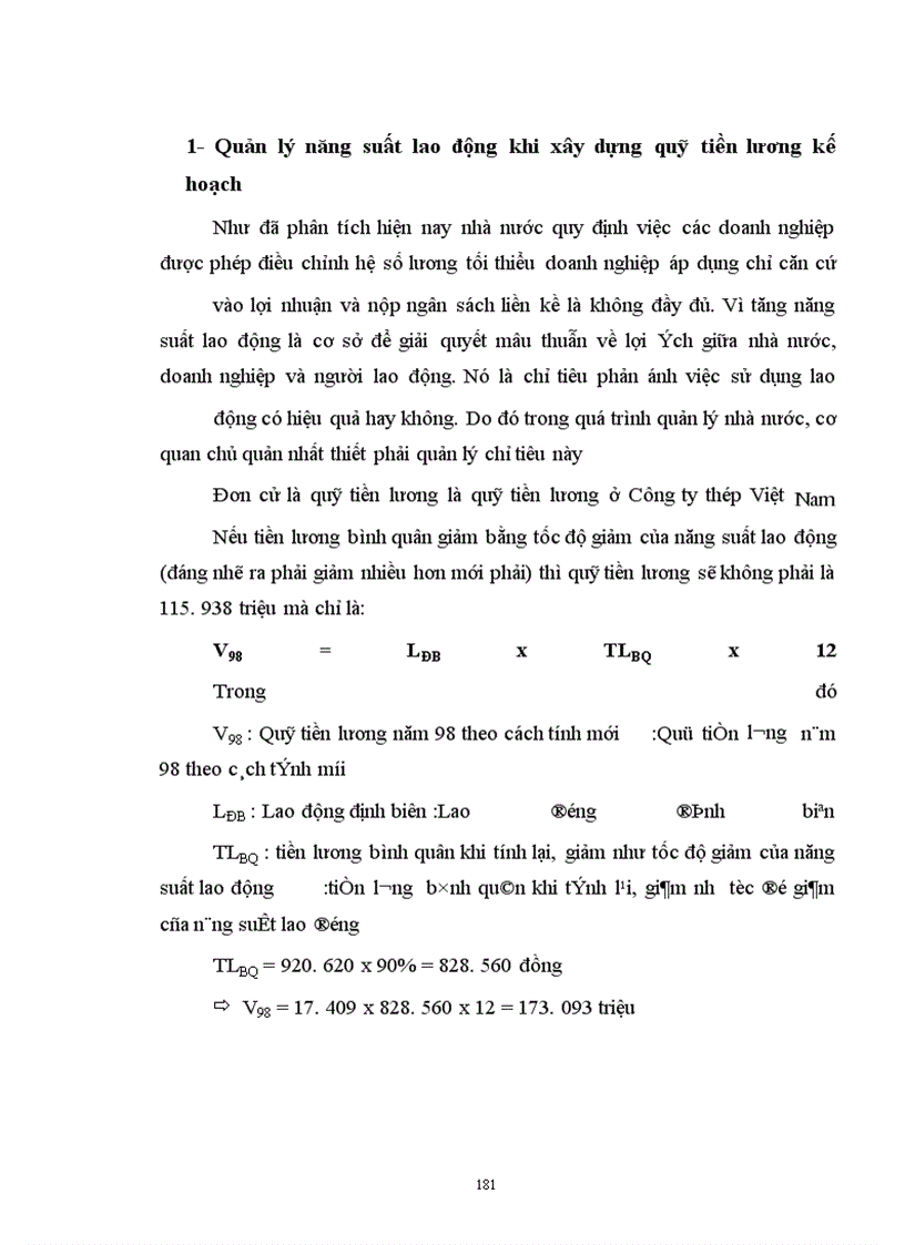 image for page Vấn đề xây dựng và quản lý quỹ tiền lương để đánh giá thực trạng và nêu ra một số kiến nghị góp phần hoàn thiện công tác này ở các doanh nghiệp Nhà nước.