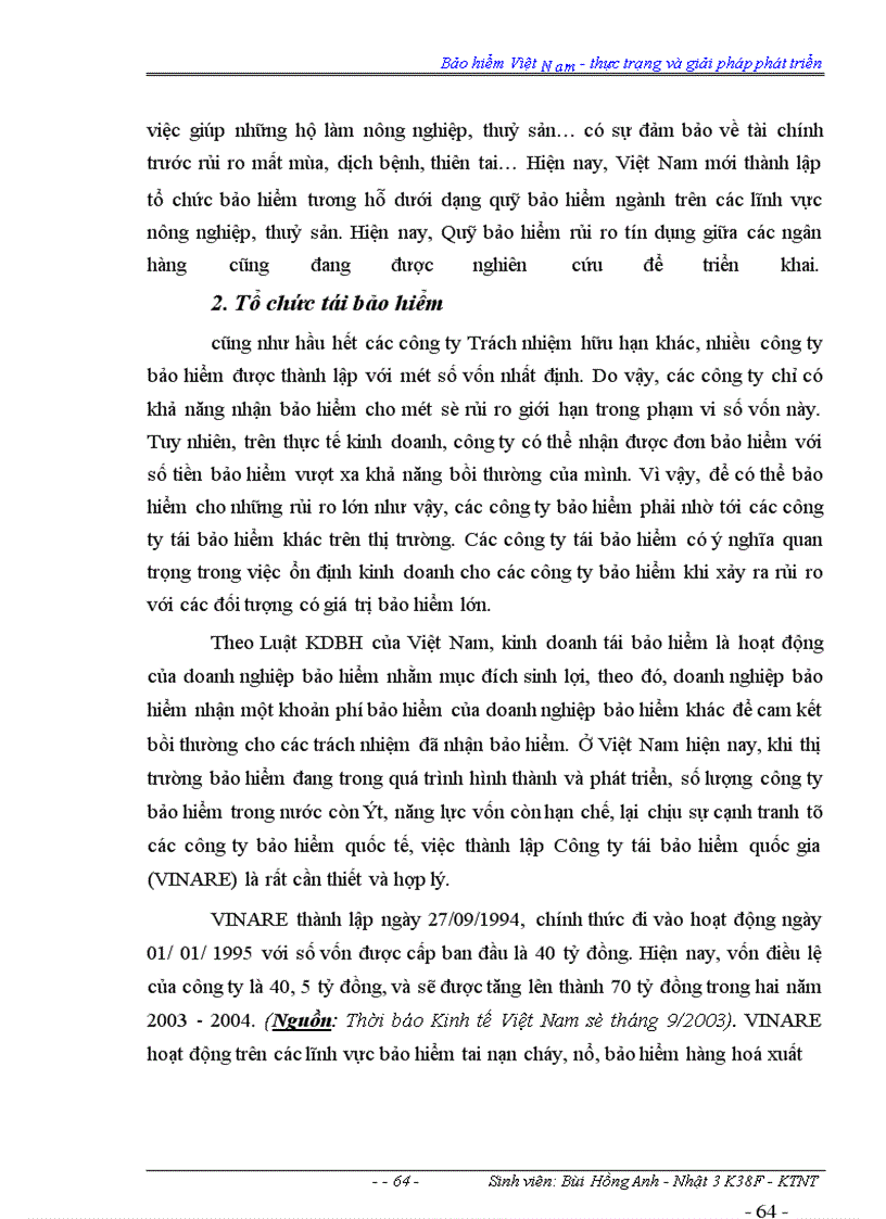 image for page Bảo hiểm Việt Nam - thực trạng và giải pháp phát triển