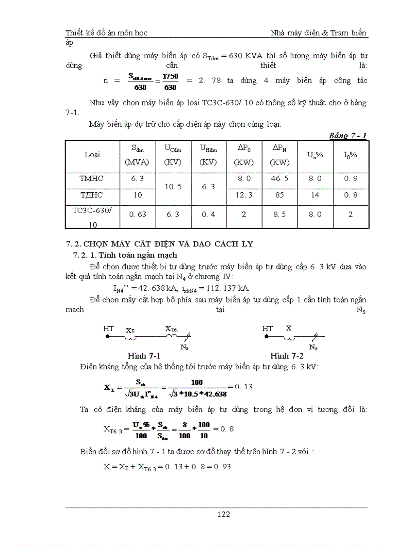 image for page Thiết kế môn học Nhà máy điện & Trạm biến áp
