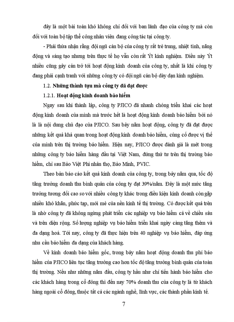 image for page Giới thiệu chung về công ty PJICO