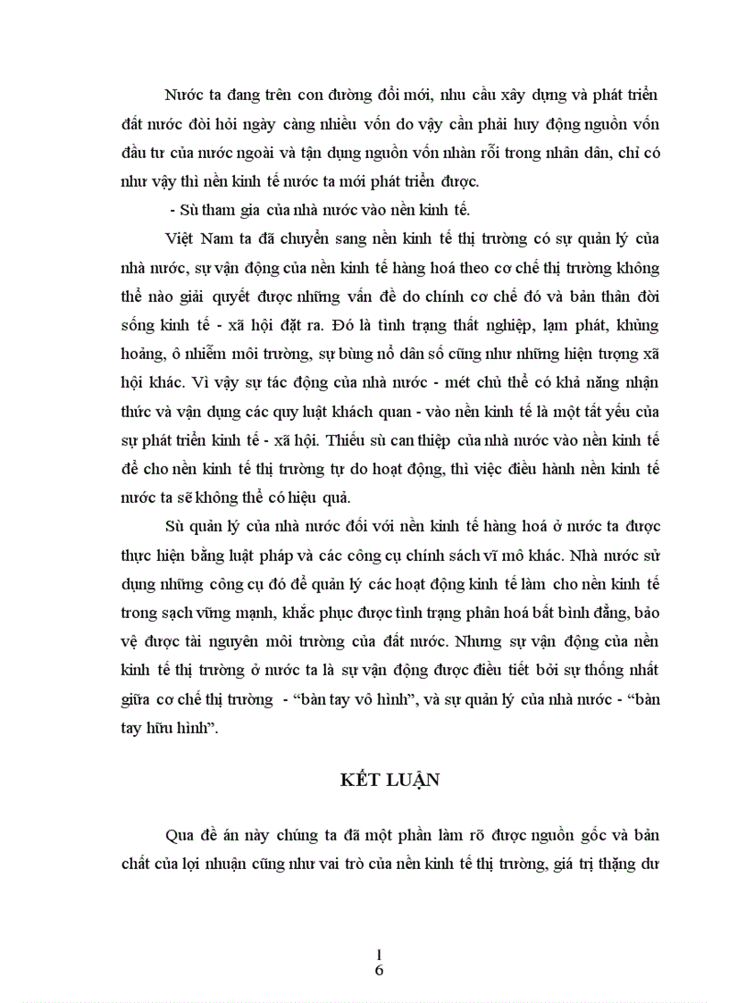 image for page Nguồn gốc và bản chất của lợi nhuận cũng như vai trò của nền kinh tế thị trường