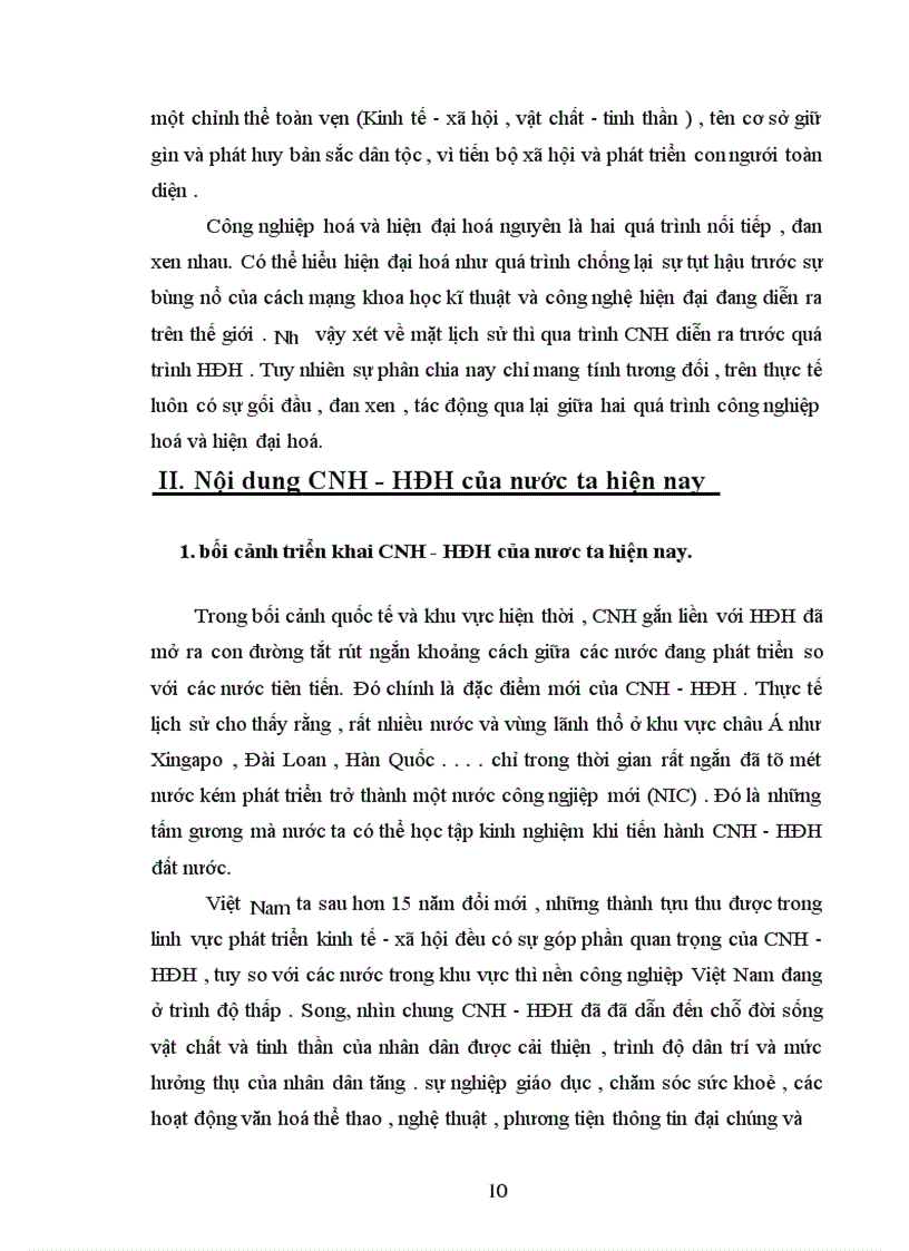 image for page Công cuộc đổi mới nói chung và CNH - HĐH nói riêng ở nước ta hiện nay