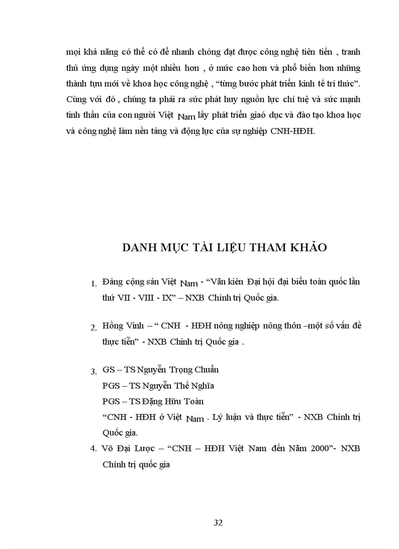 image for page Công cuộc đổi mới nói chung và CNH - HĐH nói riêng ở nước ta hiện nay