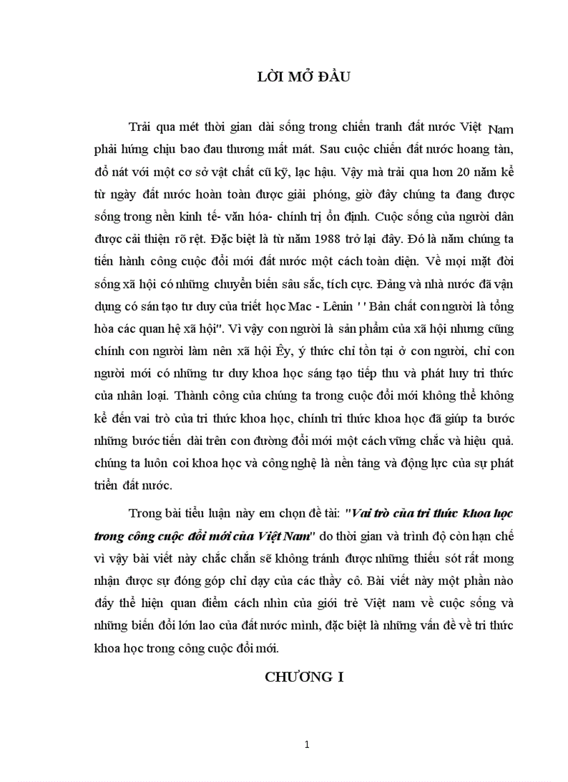 image for page Vai trò của tri thức khoa học trong công cuộc đổi mới của Việt Nam