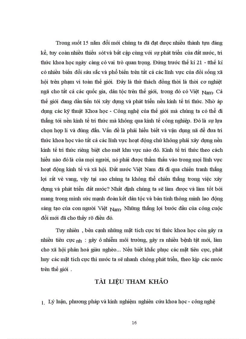 image for page Vai trò của tri thức khoa học trong công cuộc đổi mới của Việt Nam