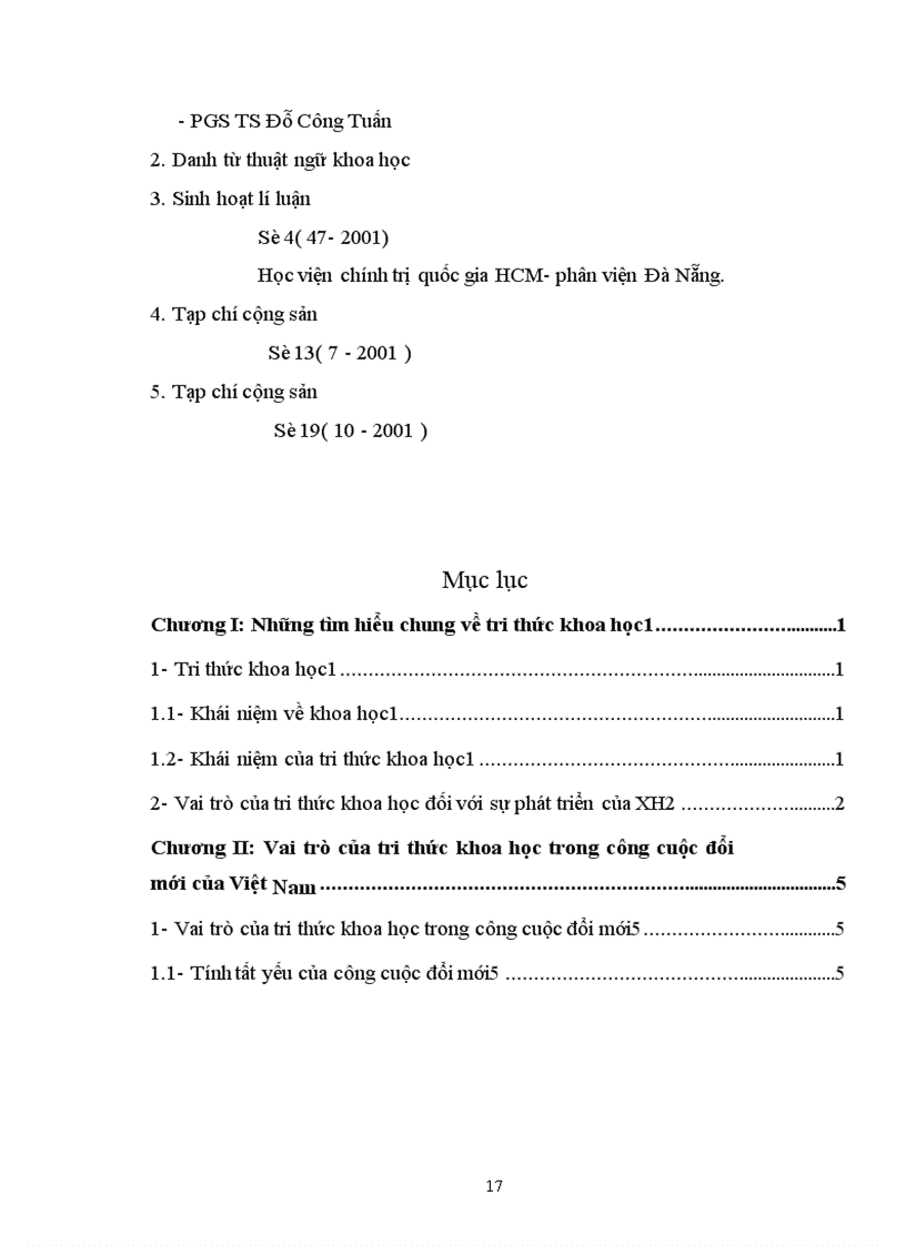 image for page Vai trò của tri thức khoa học trong công cuộc đổi mới của Việt Nam