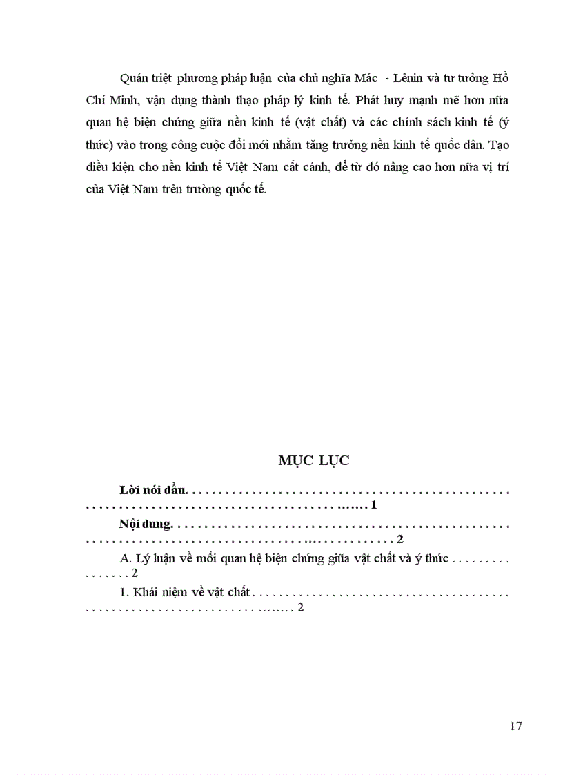 image for page Biểu hiện của quan hệ giữa vật chất và ý thức trong việc đổi mới và xây dựng nền kinh tế ở nước ta