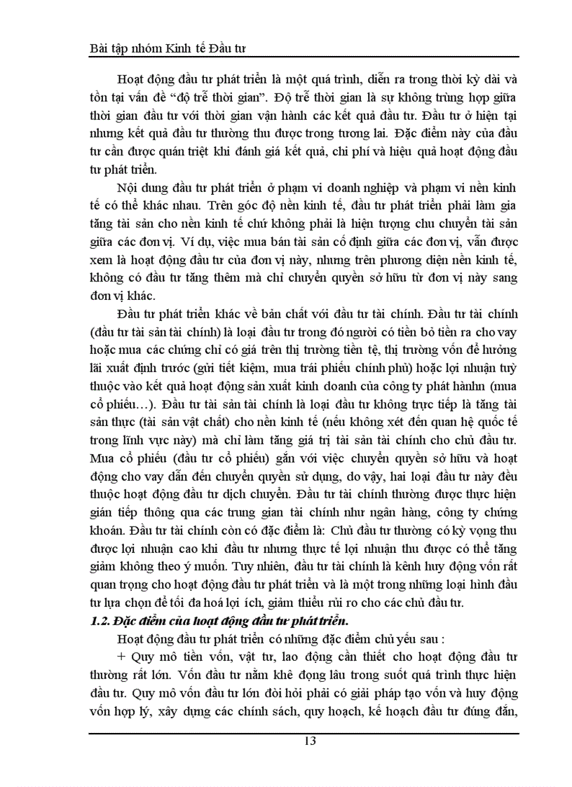 image for page Thực trạng đầu tư phát triển ở Việt Nam và sự quán triệt các đặc điểm của đầu tư phát triển vào quản lý hoạt động đầu tư