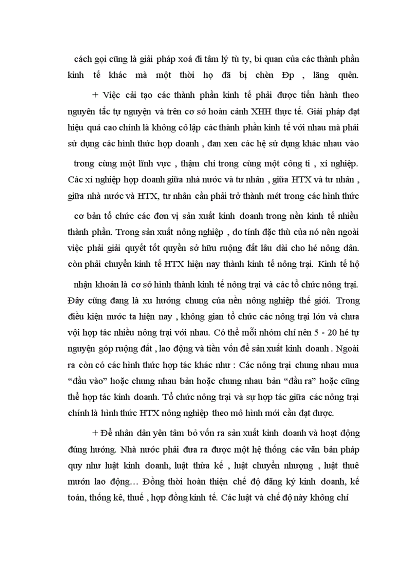 image for page Phân tích cơ cấu kinh tế nhiều thành phần ở nước ta mà đại hội Đảng IX đã nêu và ích lợi của việc sử dụng nó vào việc phát triển KT-XH ở trong thời kỳ quá độ lên CNXH ở Việt Nam