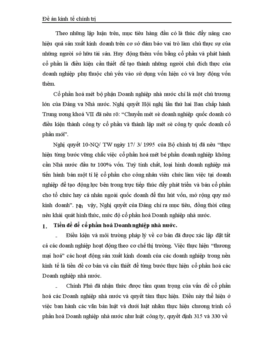 image for page Một số biện pháp nhằm tiếp tục đẩy mạnh quá trình cổ phần hoá trong một bộ phận Doanh nghiệp nhà nước ở nước ta trong giai đoạn hiện nay