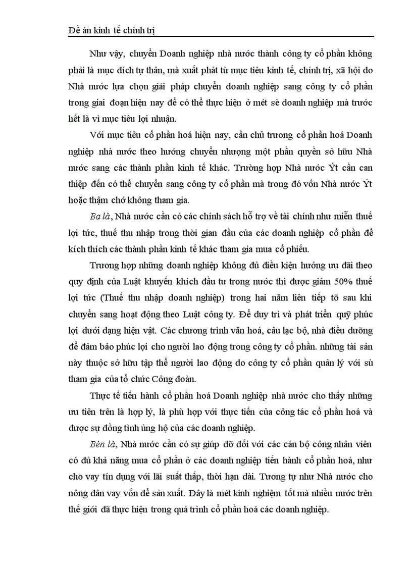 image for page Một số biện pháp nhằm tiếp tục đẩy mạnh quá trình cổ phần hoá trong một bộ phận Doanh nghiệp nhà nước ở nước ta trong giai đoạn hiện nay