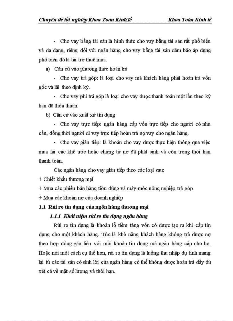 image for page Phân tích và đánh giá rủi ro tín dụng trong hoạt động cho vay tại Ngân hàng Quốc tế