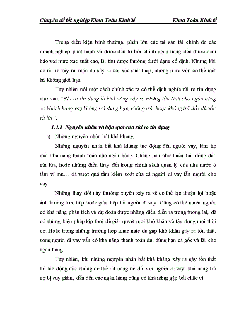 image for page Phân tích và đánh giá rủi ro tín dụng trong hoạt động cho vay tại Ngân hàng Quốc tế