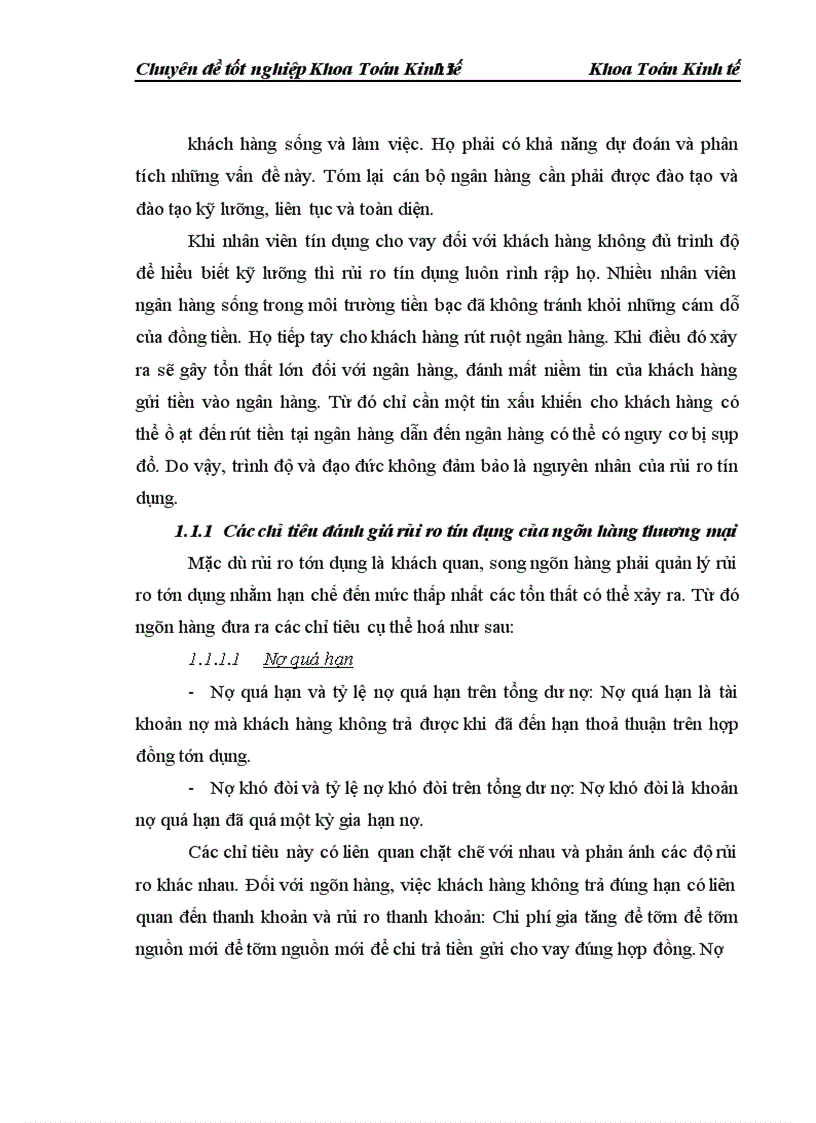 image for page Phân tích và đánh giá rủi ro tín dụng trong hoạt động cho vay tại Ngân hàng Quốc tế