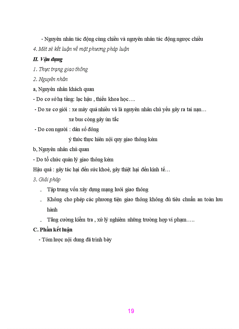 image for page Tiểu luận triết học và vận dụng thực trạng an toàn giao thông hiện nay
