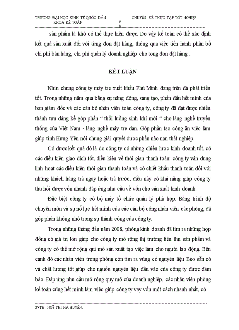 image for page Kế toán tiêu thụ và xác định kết quả tiêu thụ tại Công ty Mây tre xuất khẩu Phú Minh. Chuyên đề thực của em tại công ty Mây tre xuất khẩu Phú Minh