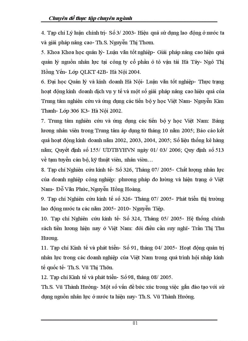 image for page Thực trạng quản lý nguồn nhân lực tại Trung tâm nghiên cứu và ứng dụng các tiến bộ y học Việt Nam