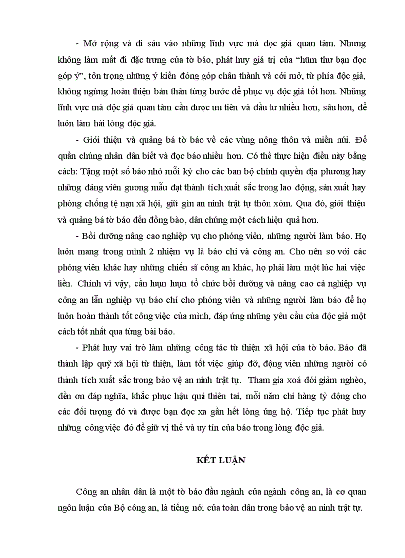 image for page Thực trạng báo Công an nhân dân theo chiến lược định hướng khách hàng