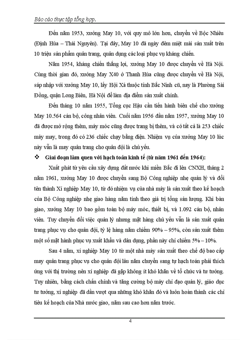 image for page Cơ cấu tổ chức, những đặc điểm kinh tế - kỹ thuật và các mặt hoạt động sản xuất kinh doanh chủ yếu của công ty cổ phần May 10.