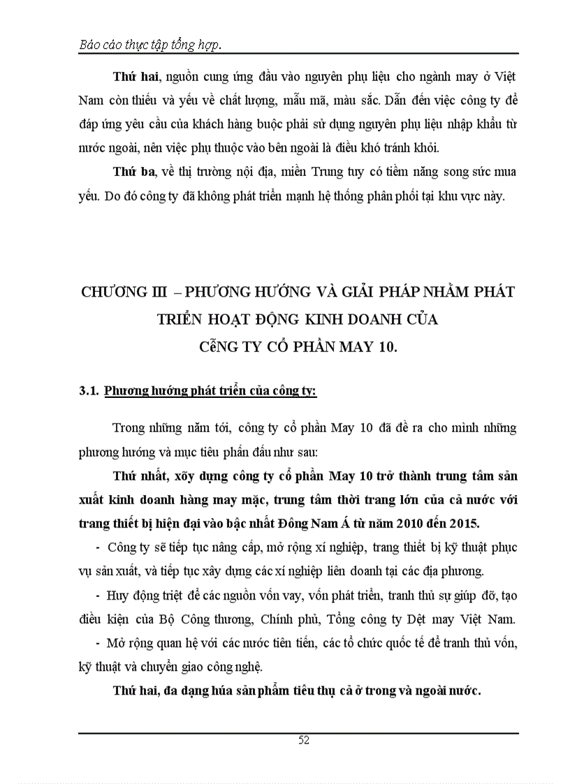 image for page Cơ cấu tổ chức, những đặc điểm kinh tế - kỹ thuật và các mặt hoạt động sản xuất kinh doanh chủ yếu của công ty cổ phần May 10.