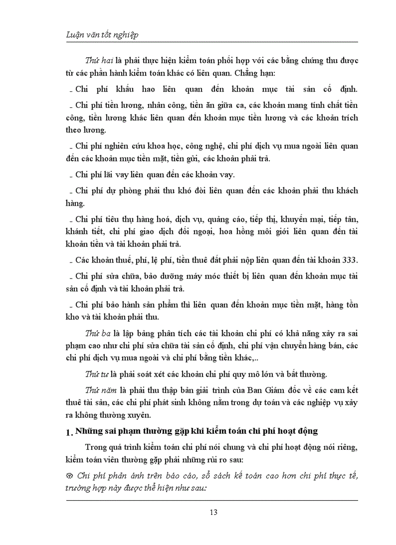 image for page Quy trình kiểm toán chi phí hoạt động trong Kiểm toán Báo cáo tài chính do Công ty dịch vụ tư vấn Tài chính Kế toán và Kiểm toán (AASC) thực hiện