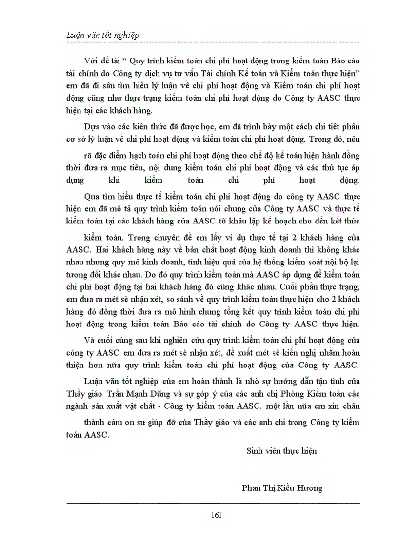 image for page Quy trình kiểm toán chi phí hoạt động trong Kiểm toán Báo cáo tài chính do Công ty dịch vụ tư vấn Tài chính Kế toán và Kiểm toán (AASC) thực hiện