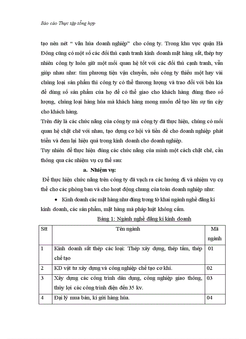 image for page Báo cáo thực tập tại công ty cổ phần thép và vật tư hà nội