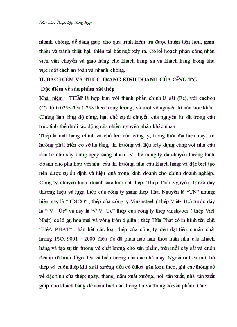 image for page Báo cáo thực tập tại công ty cổ phần thép và vật tư hà nội