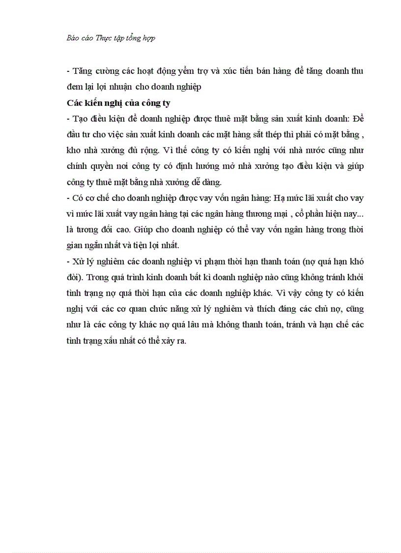 image for page Báo cáo thực tập tại công ty cổ phần thép và vật tư hà nội