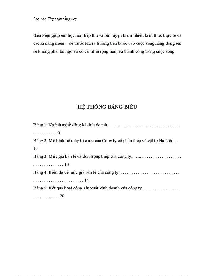 image for page Báo cáo thực tập tại công ty cổ phần thép và vật tư hà nội