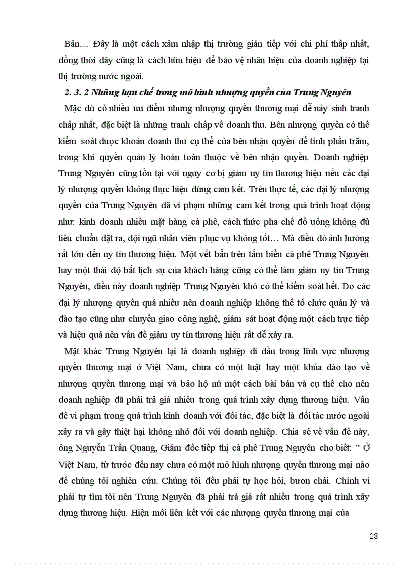 image for page Nghiên cứu mô hình nhượng quyền thương mại cà phê Trung Nguyên và rút ra bài học cho các doanh nghiệp nhượng quyền Việt Nam