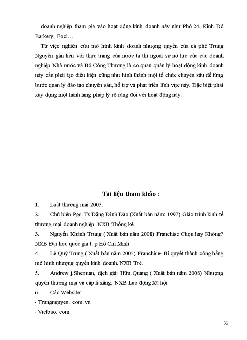 image for page Nghiên cứu mô hình nhượng quyền thương mại cà phê Trung Nguyên và rút ra bài học cho các doanh nghiệp nhượng quyền Việt Nam