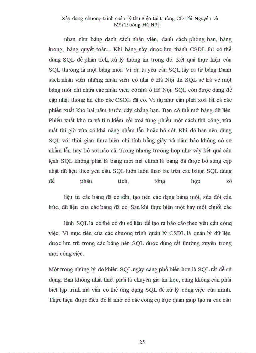 image for page Xây dựng chương trình quản lý thư viện cho trường CĐ Tài Nguyên và Môi Trường Hà Nội