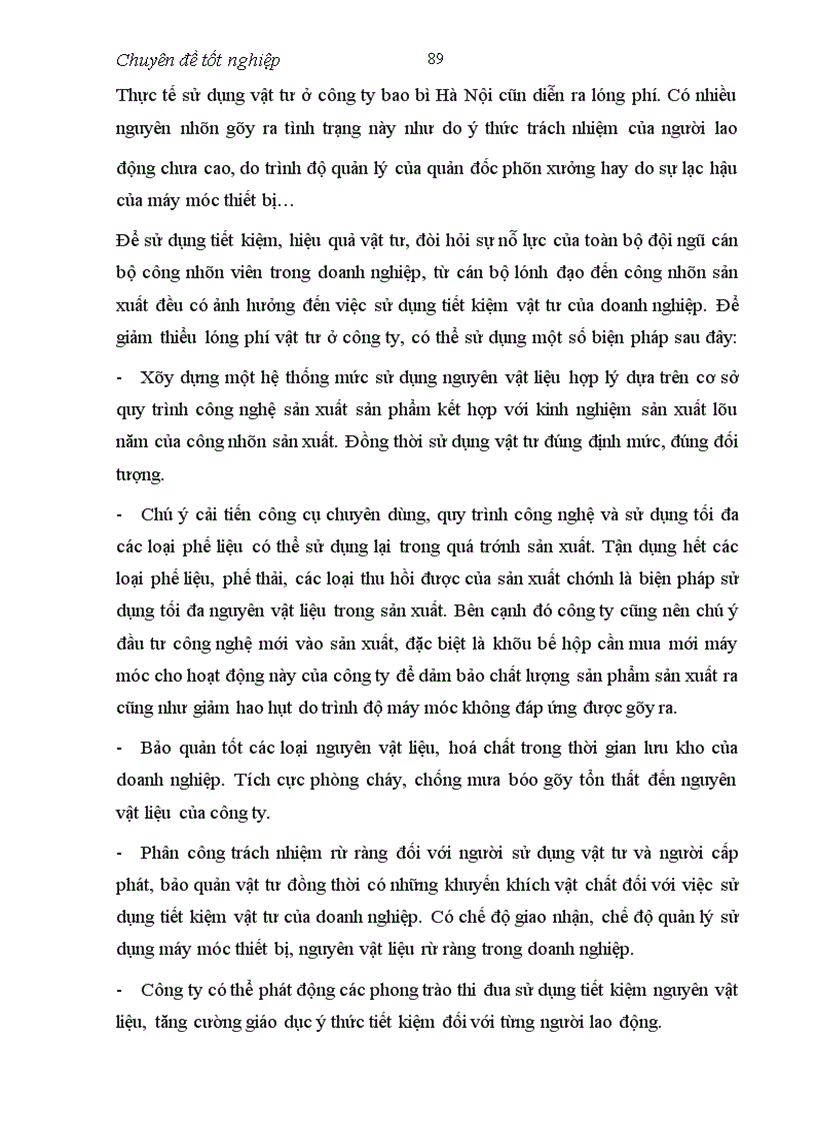 image for page Một số giải pháp hoàn thiện công tác đảm bảo vật tư cho sản xuất ở công ty bao bì Hà Nội.