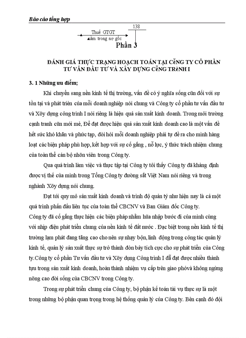 image for page Báo cáo tổng hợp về công ty cp tư vấn ĐT VÀ XDCT