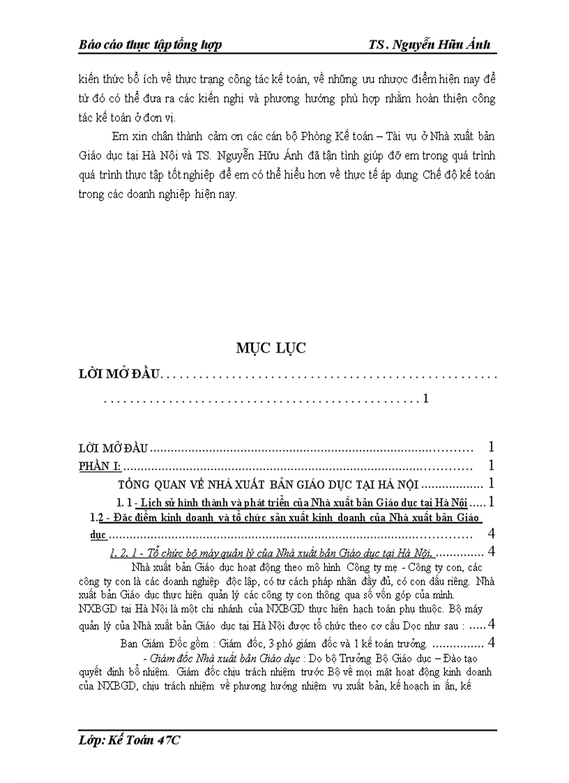 image for page Báo cáo thực tập tổng hợp về Nhà xuất bản Giáo dục tại Hà Nội.