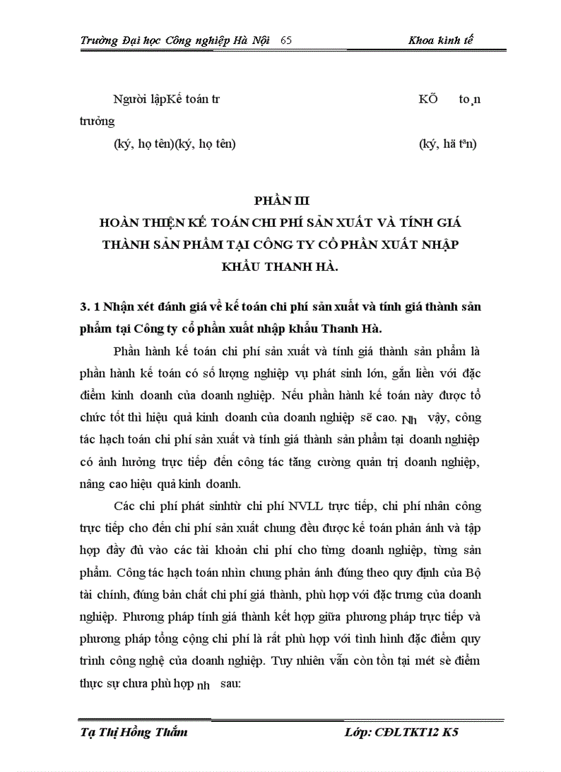 image for page Hoàn thiện kế toán “ tập hợp chi phí sản xuất và tính giá thành sản phẩm