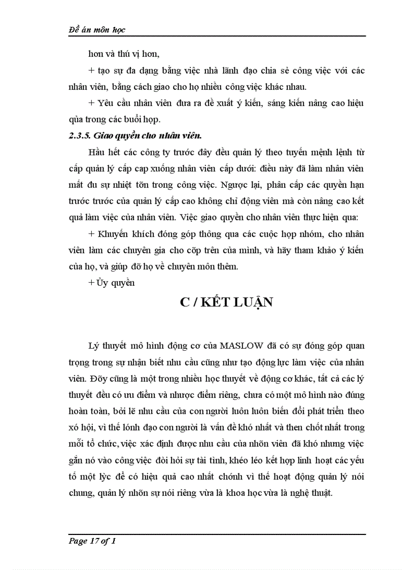 image for page Tạo động lực làm việc cho nhân viên dựa trên tháp nhu cầu của MASLOW