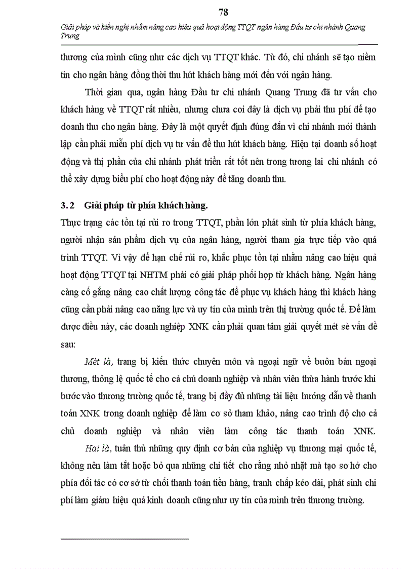 image for page Thực trạng và giải pháp nhằm nâng cao hoạt động thanh toán quốc tế tại ngân hàng Đầu tư và Phát triển chi nhánh Quang Trung