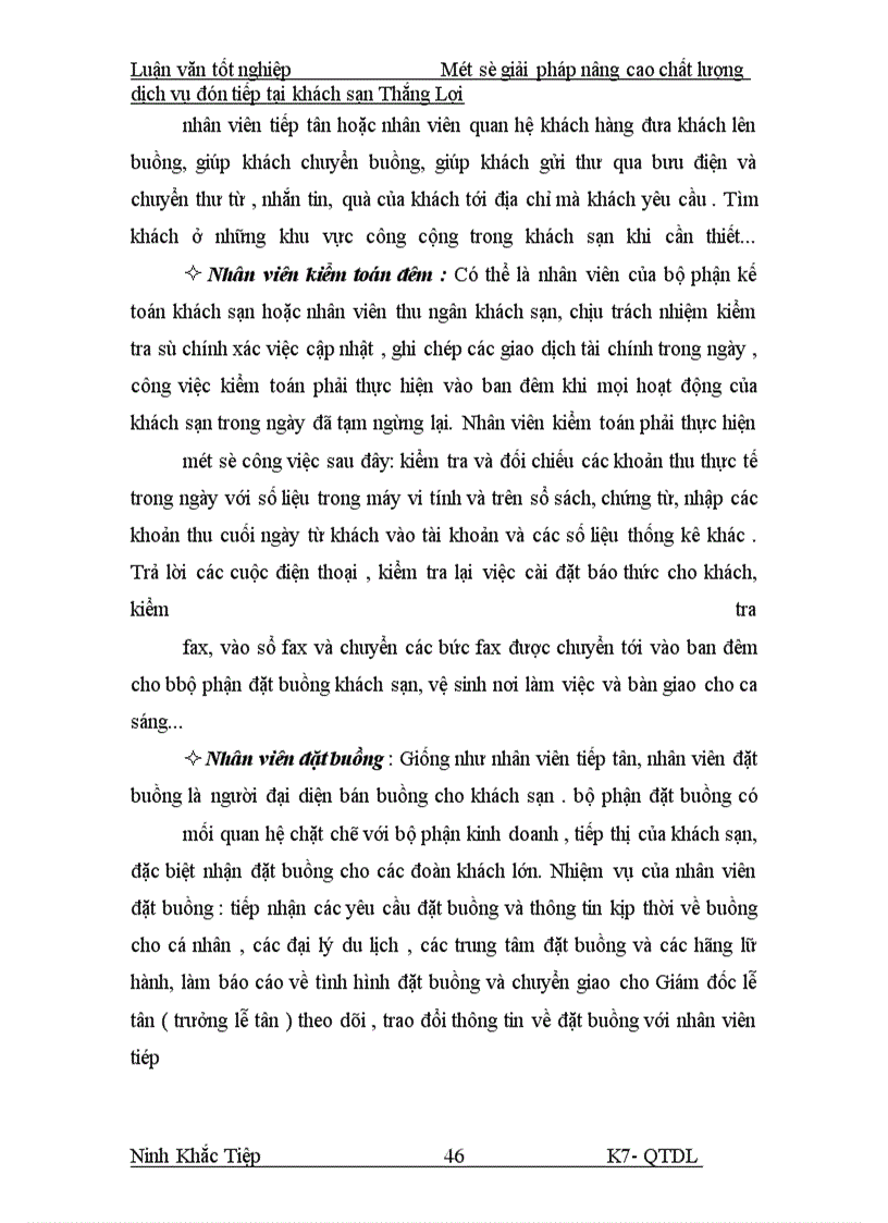 image for page Một số giải pháp nâng cao chất lượng dịch vụ đón tiếp tại khách sạn Thắng Lợi