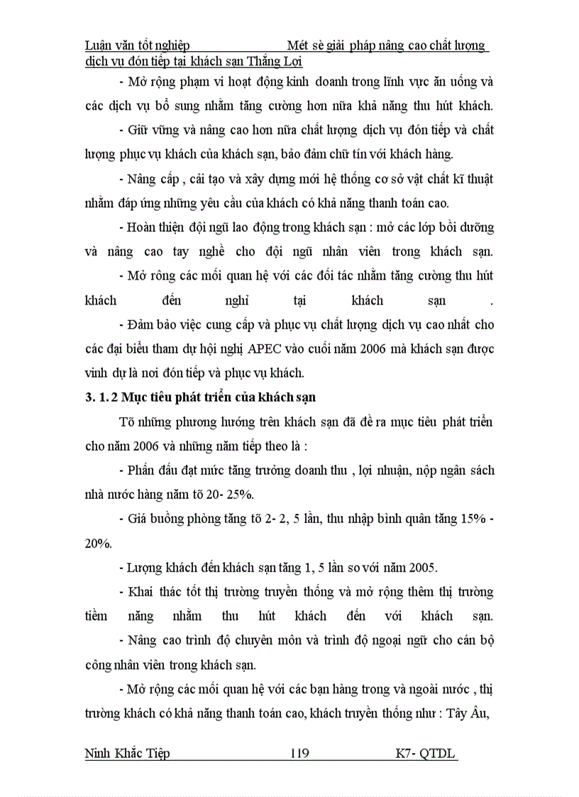 image for page Một số giải pháp nâng cao chất lượng dịch vụ đón tiếp tại khách sạn Thắng Lợi
