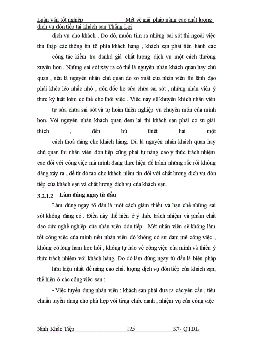 image for page Một số giải pháp nâng cao chất lượng dịch vụ đón tiếp tại khách sạn Thắng Lợi