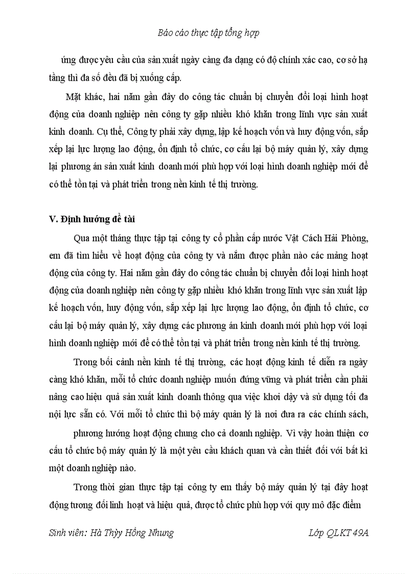 image for page Một số kiến nghị nhằm hoàn thiện cơ cấu tổ chức tại Công ty cổ phần cấp nước Vật Cách- Hải Phòng.